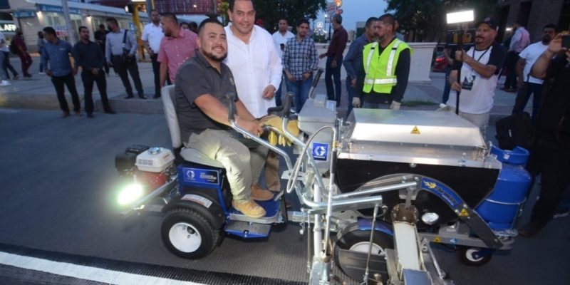 Comienza a notarse el cambio: ¡Calles reparadas y pintadas en Juárez!