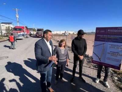 Cruz Pérez pone en marcha la repavimentación de la calle Camino Viejo a San Lorenzo